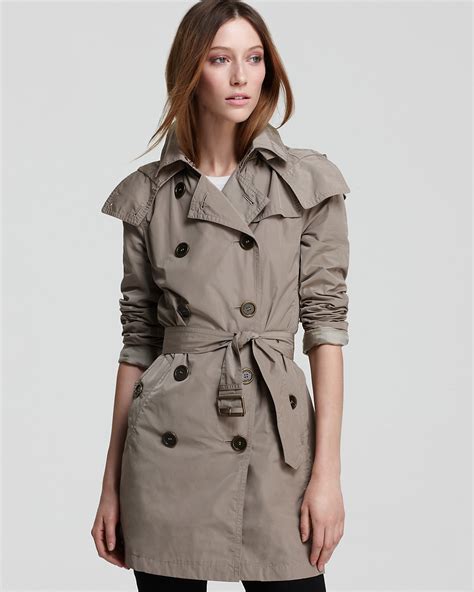 burberry brit raincoat|burberry women's raincoat with hood.